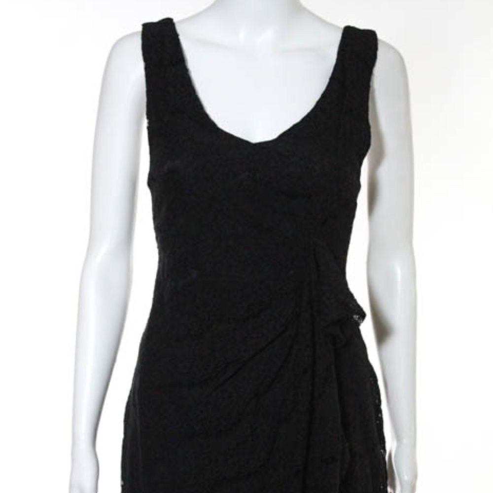 NEW Ya Los Angeles Black Crochet Lace Dress L